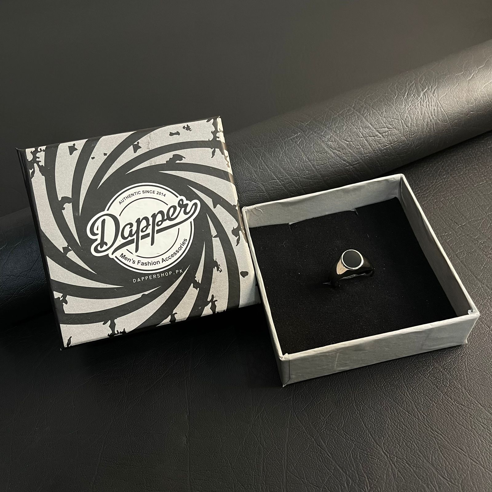 black onyx silver Turkish ring for men online in Pakistan