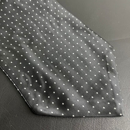 black polka dots cravat ascot tie & pocket square set online in Pakistan