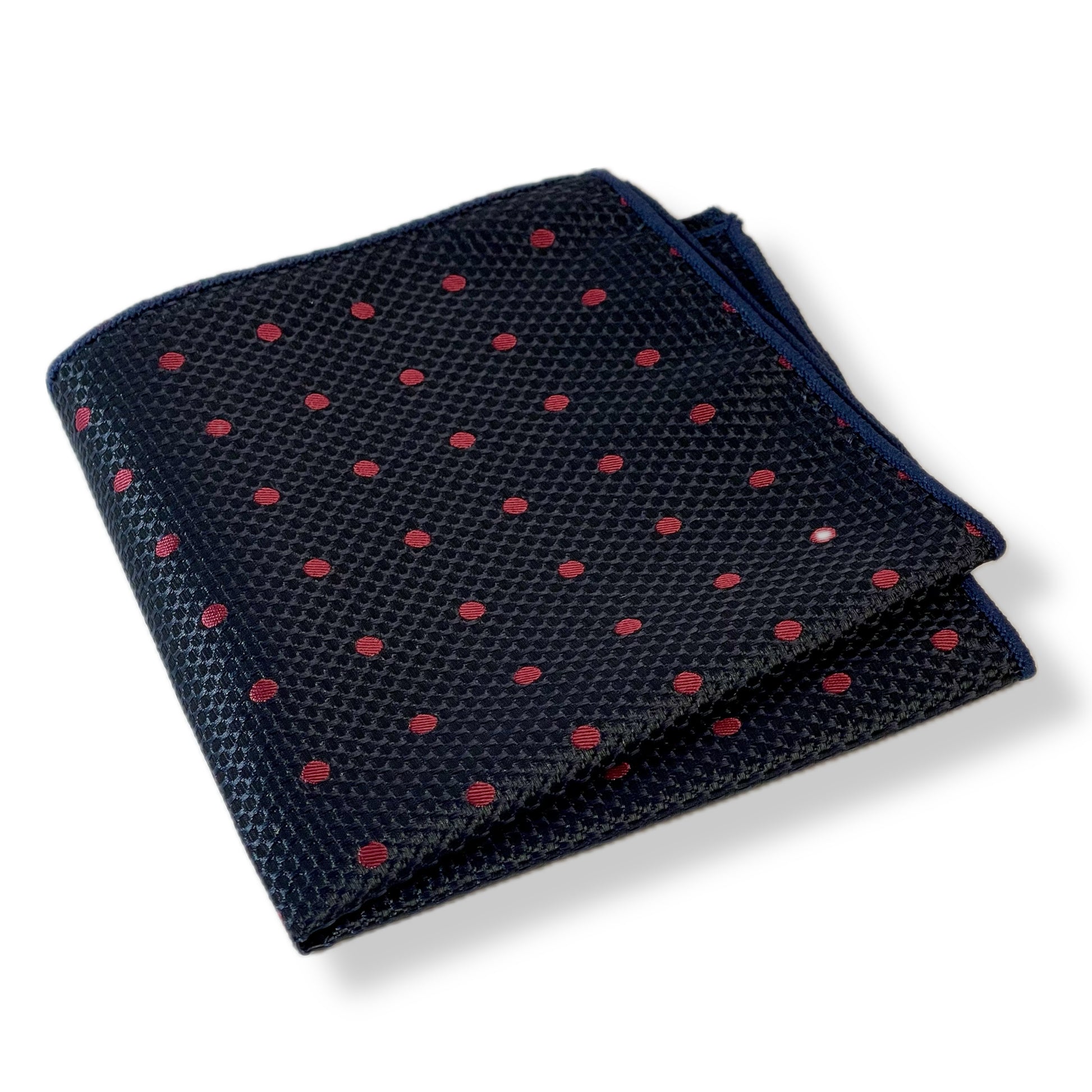 black polka dots pocket square handkerchief online in Pakistan