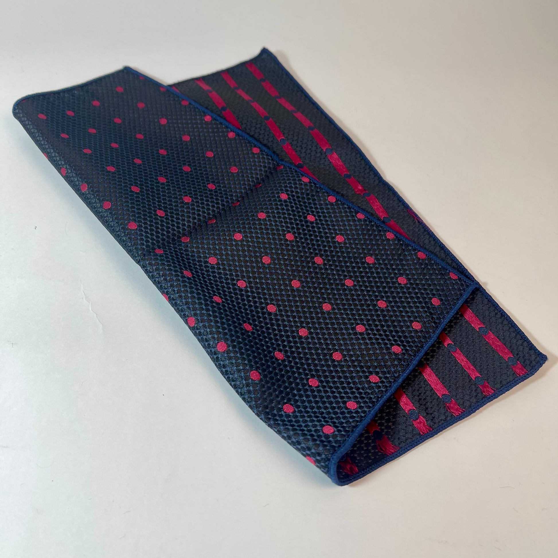 black polka dots pocket square handkerchief online in Pakistan