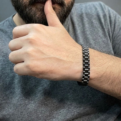 black rolex jubilee chain bracelet for men online in Pakistan