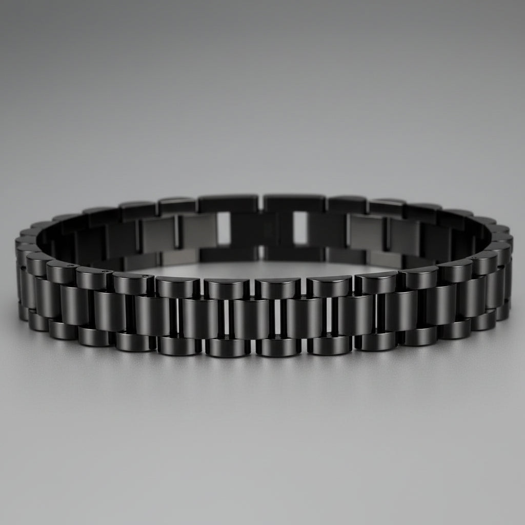 black rolex jubilee chain bracelet for men online in Pakistan