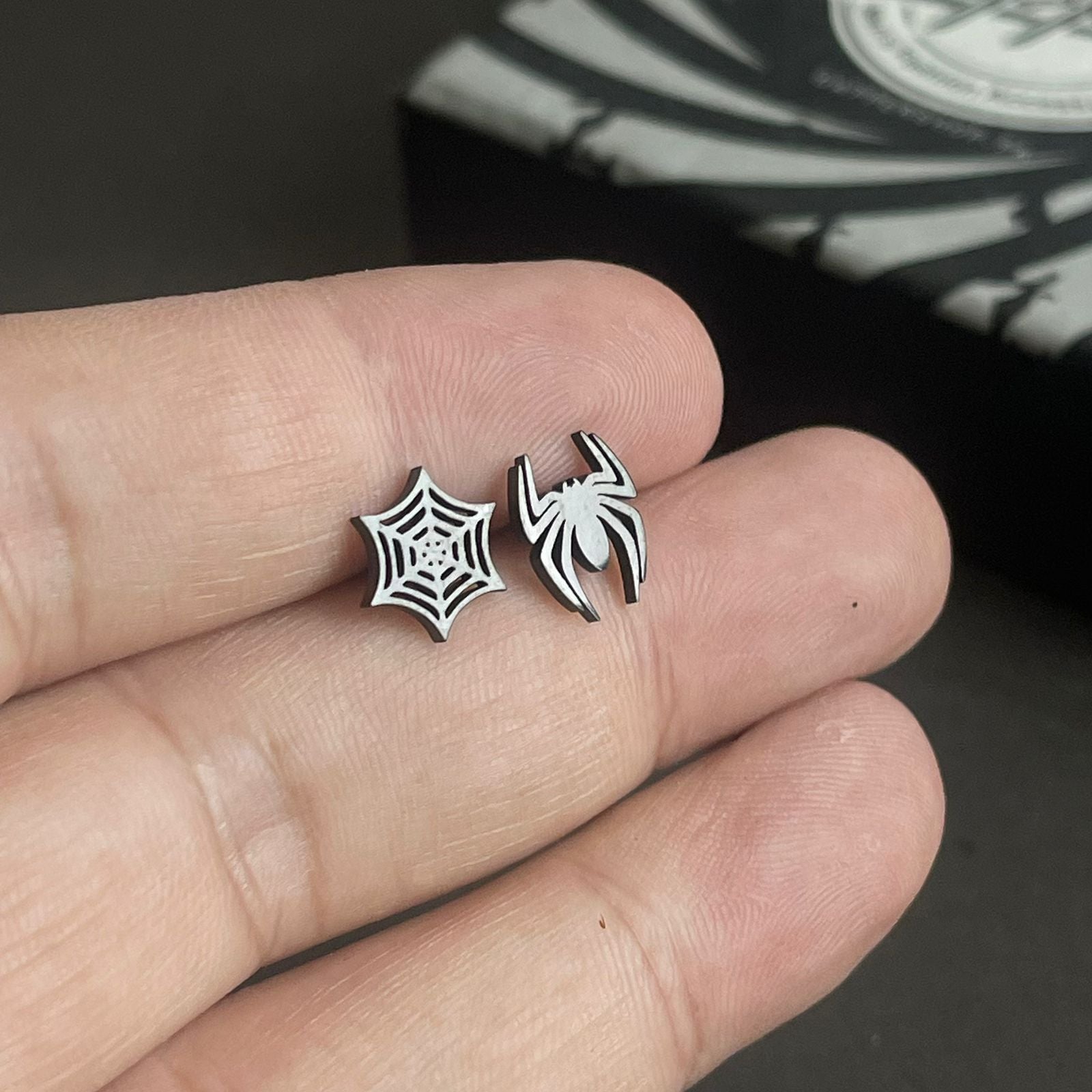 black spider earrings for men women  online in Pakistan