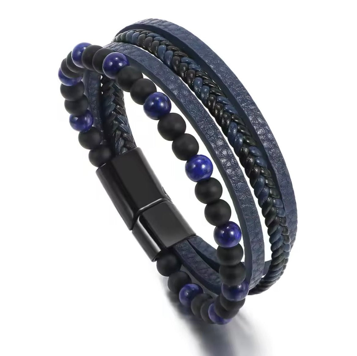 blue leather bracelet for men online in pakistan