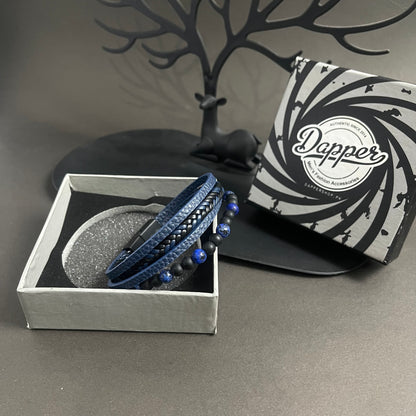 blue leather bracelet for men online in pakistan