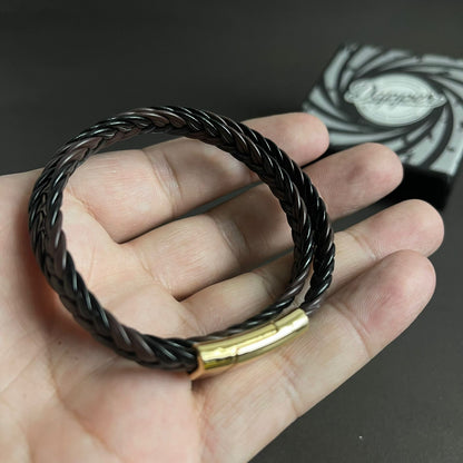 brown black genuine leather bracelet for men in Pakistan