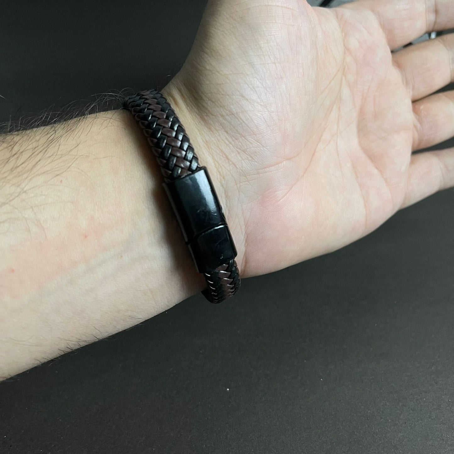 brown infinity leather bracelet for men online in Pakistan