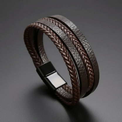 brown leather bracelet for men in Pakistan