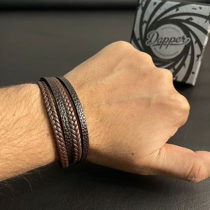 mens brown leather bracelet price in Pakistan