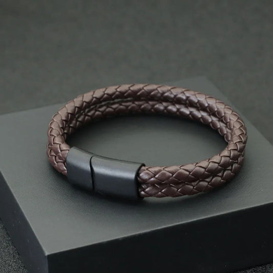 brown leather bracelet for men online in Pakistan