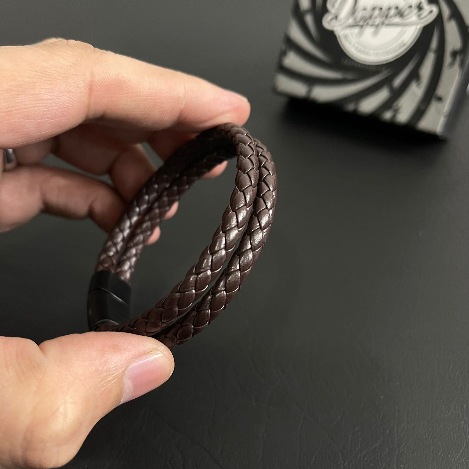 brown leather bracelet for men online in Pakistan