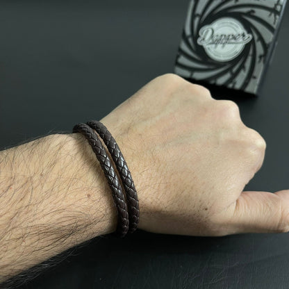 brown leather bracelet for men online in Pakistan