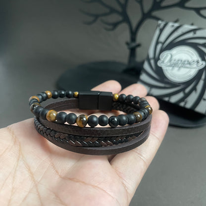 brown leather bracelet for men online in pakistan