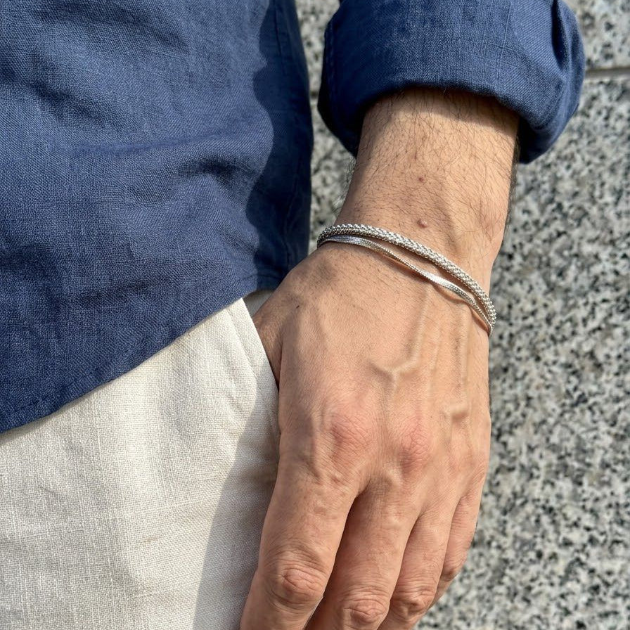 double layered chain bracelet for men in Pakistan