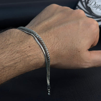 double layered chain bracelet for men in Pakistan