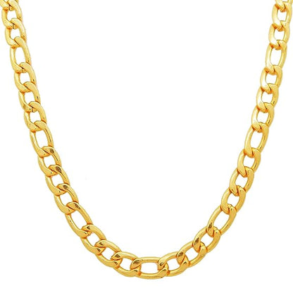 6mm Golden Figaro Link Neck Chain For Men