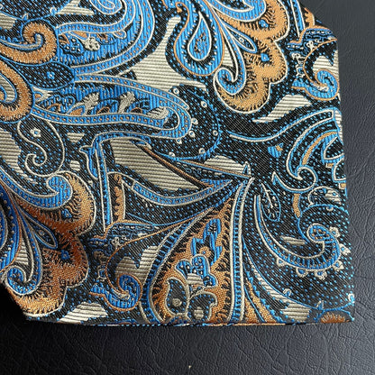 floral men's ascot tie, jacquard cravat tie and pocket square set online in Pakistan 