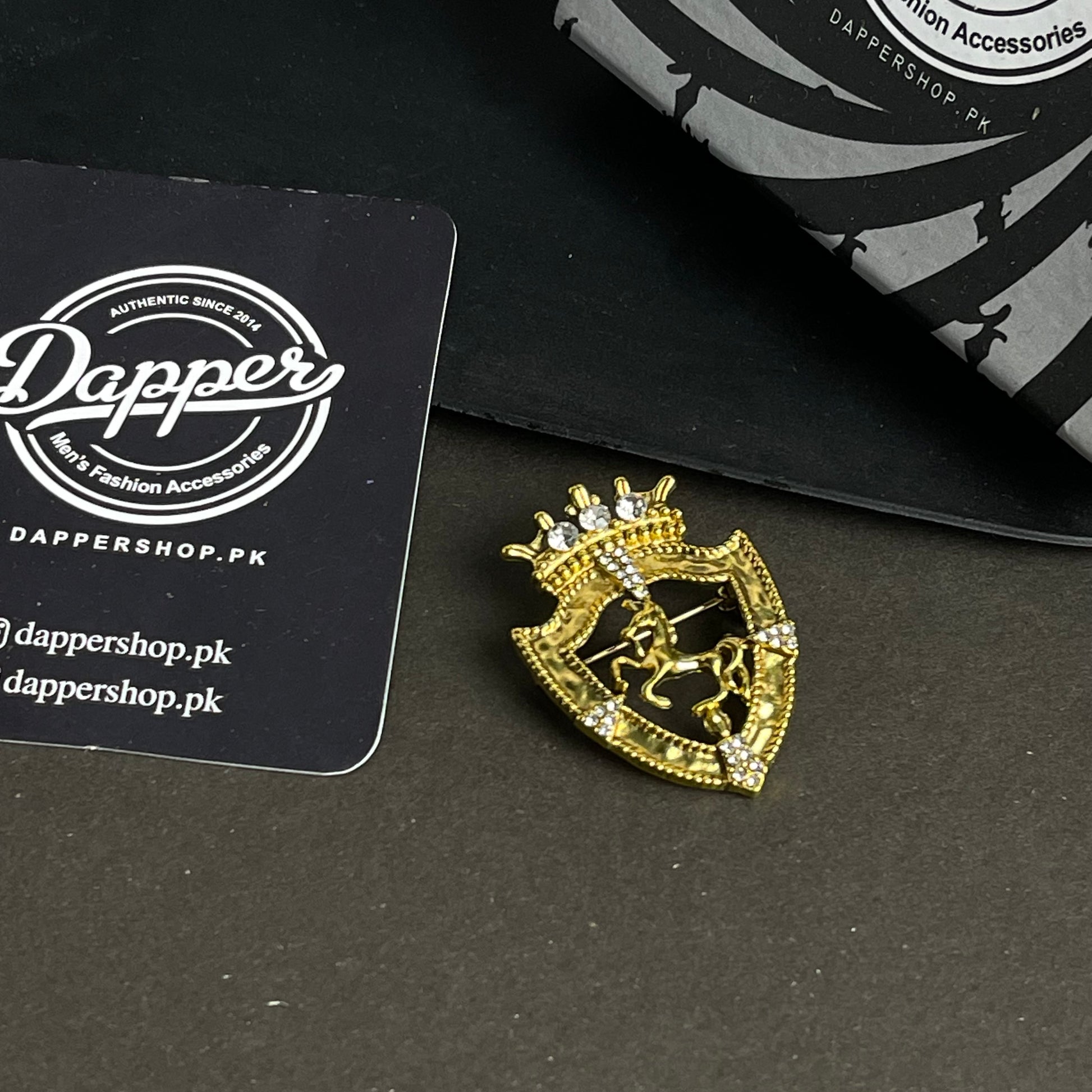 golden horse brooch for men in Pakistan