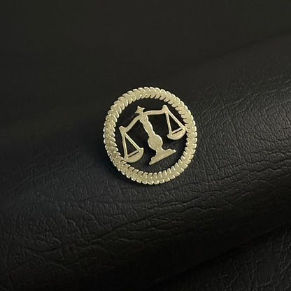 golden scale of justice lawyers brooch for men online in Pakistan