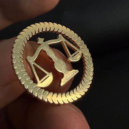 golden scale of justice lawyers brooch for men online in Pakistan