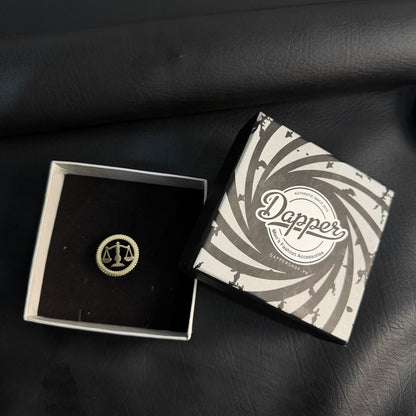 golden scale of justice lawyers brooch for men online in Pakistan