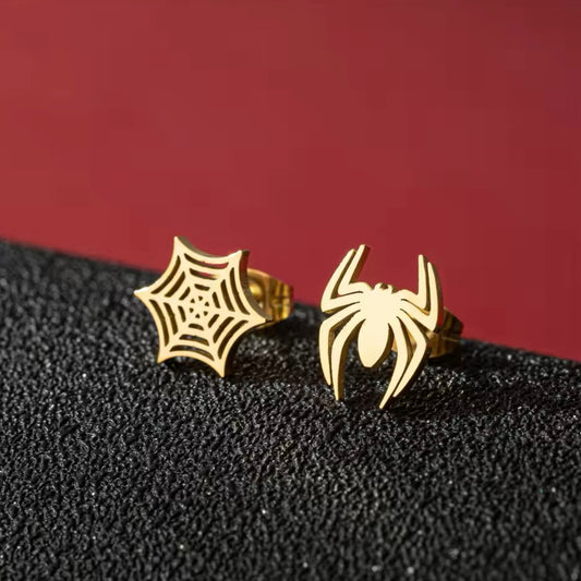golden spider earrings for men women online in Pakistan