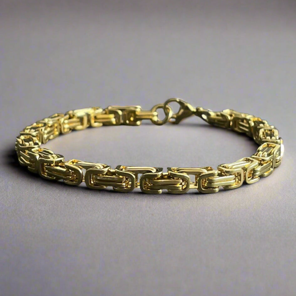 golden stainless steel chain bracelet for men online in Pakistan