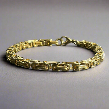 golden stainless steel chain bracelet for men online in Pakistan