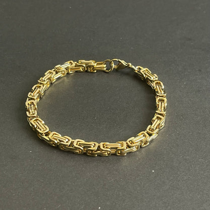 golden stainless steel chain bracelet for men online in Pakistan