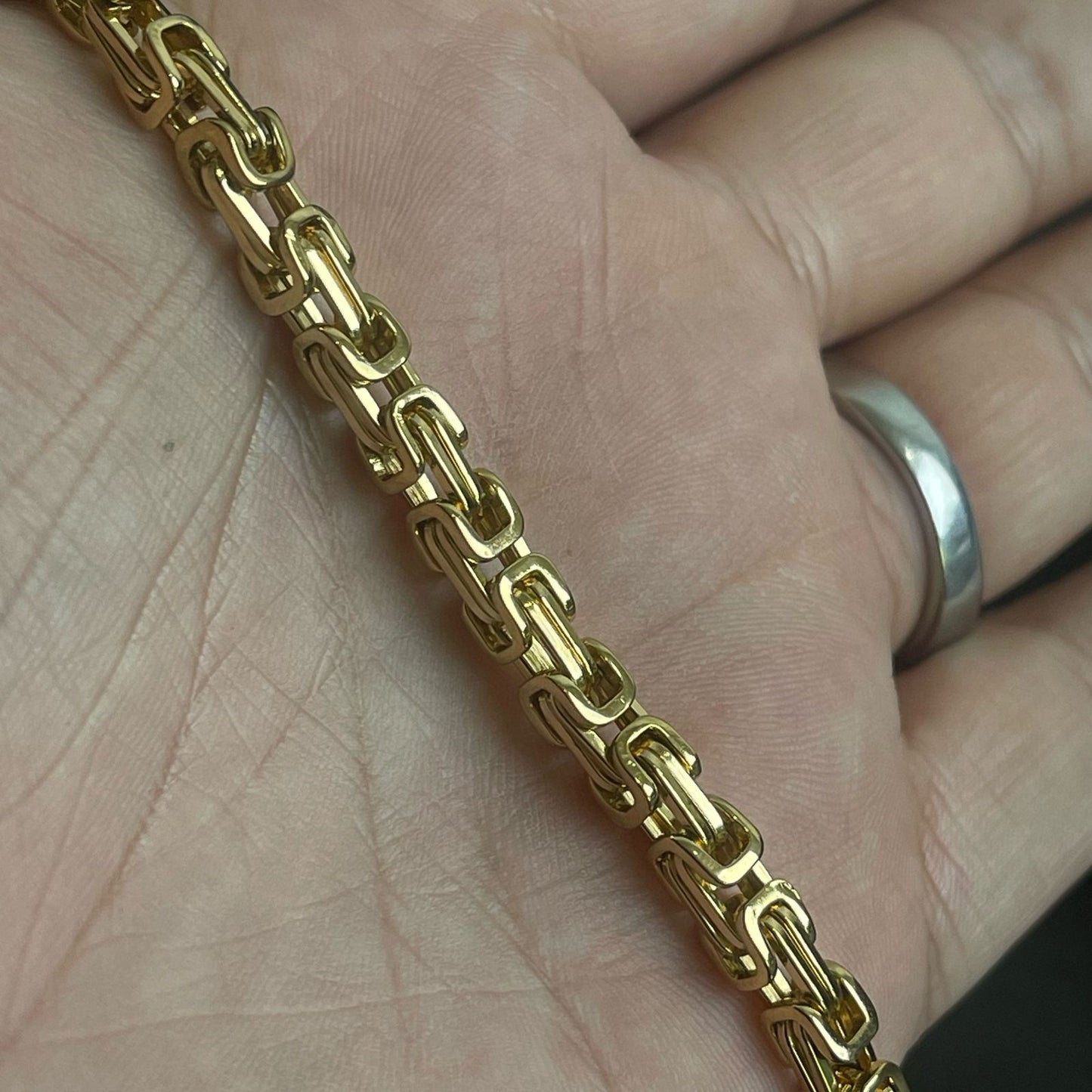 golden stainless steel chain bracelet for men online in Pakistan