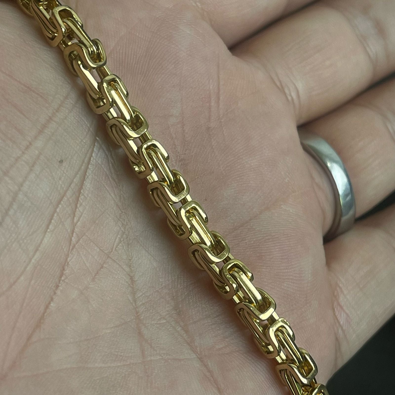 golden stainless steel chain bracelet for men online in Pakistan