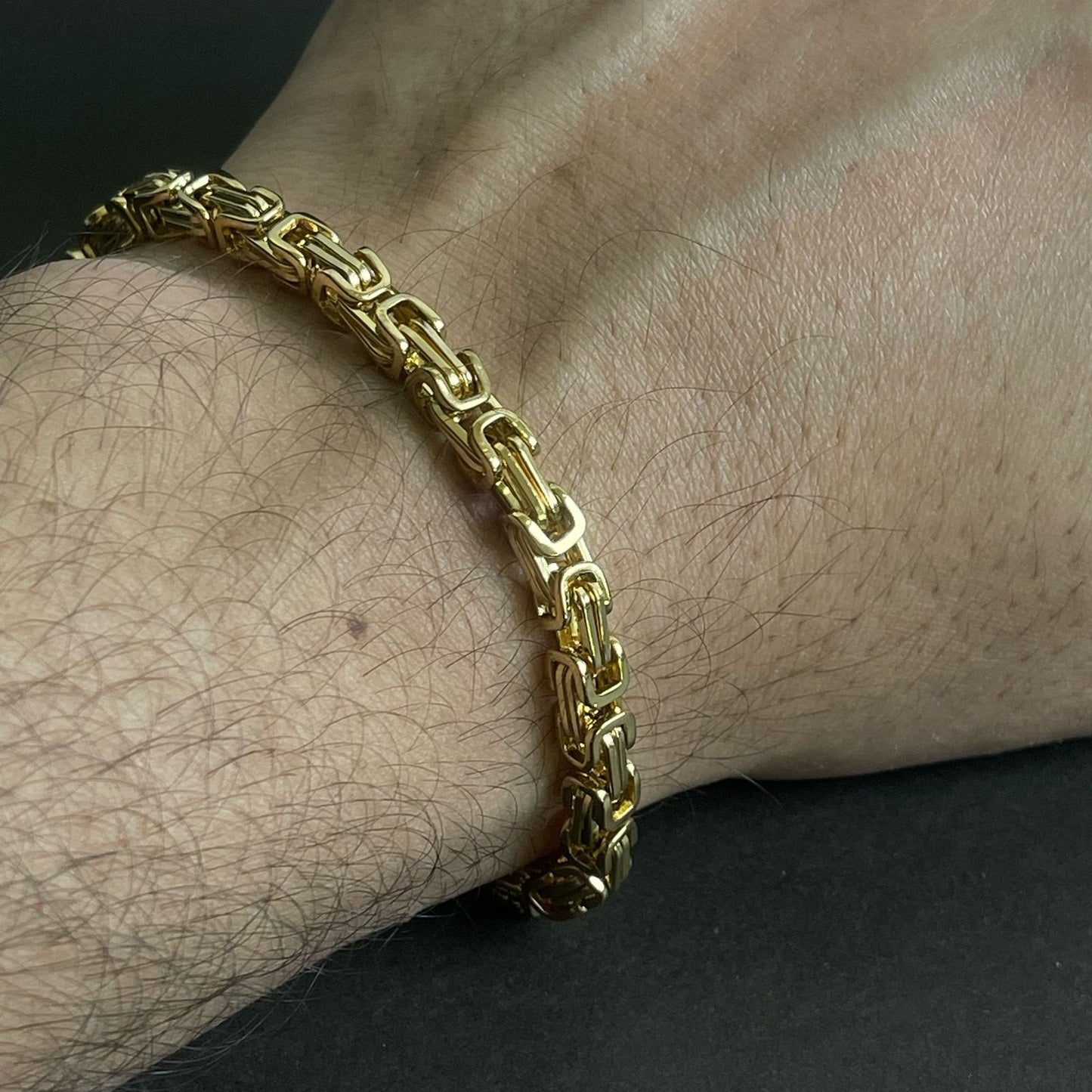 golden stainless steel chain bracelet for men online in Pakistan