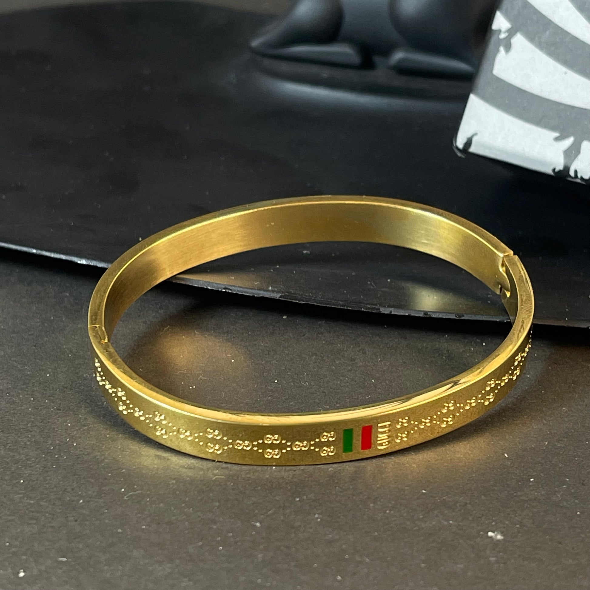 golden steel kara bracelet for men boys in Pakistan