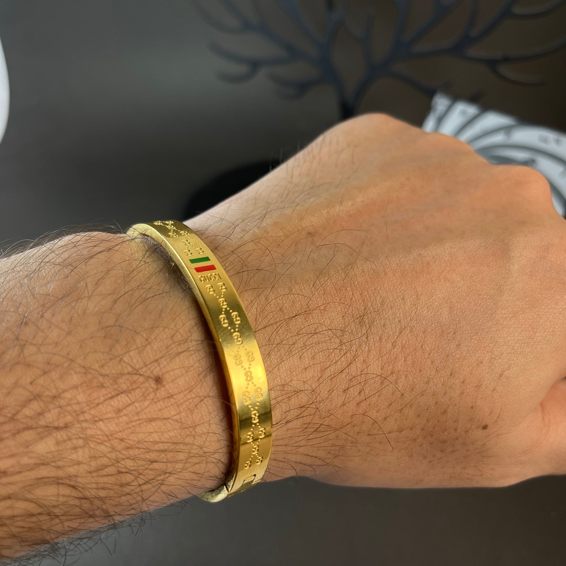 golden steel kara bracelet for men boys in Pakistan