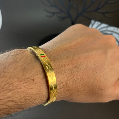 golden steel kara bracelet for men boys in Pakistan