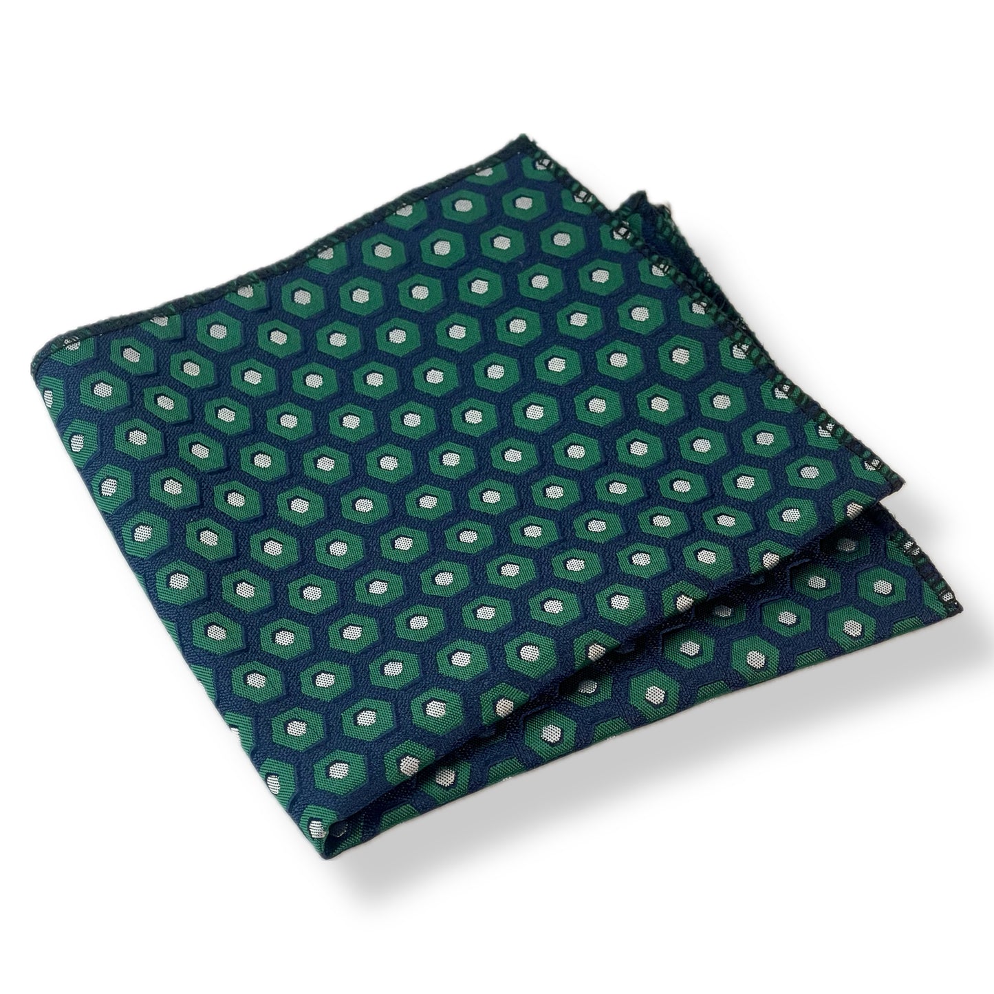 green and blue silk pocket square for men online in Pakistan