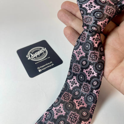 grey and pink neck tie for men Pakistan