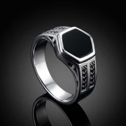 hexagone titanium ring for men in Pakistan