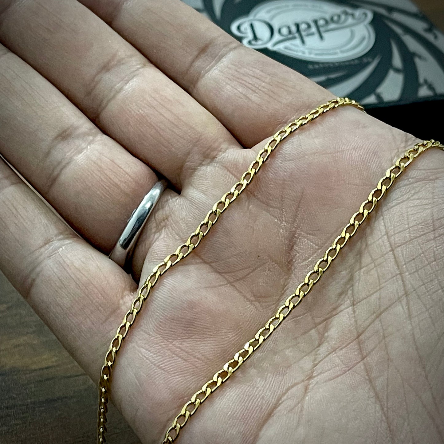 2mm Golden Light weight Figaro Link Neck Chain For Men