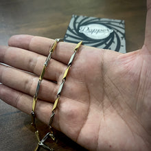 Load image into Gallery viewer, 3mm stainless steel golden silver rice neck chain for men and boys in pakistan