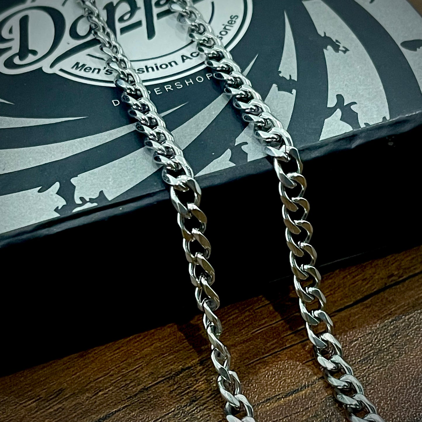 5mm Curb Neck Chain For Men Silver