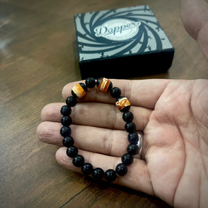 Natural Fire monk energy stone beads bracelt for men women in pakistan