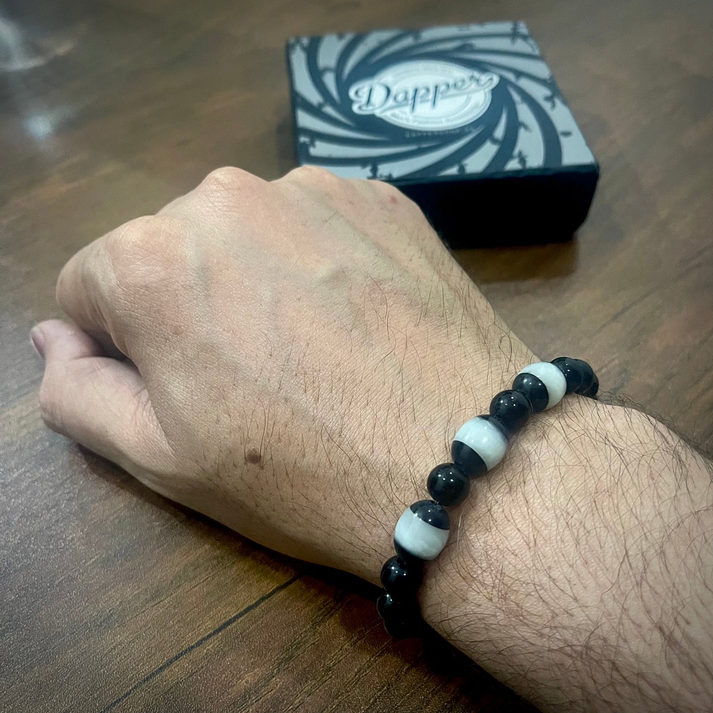 Natural White monk energy stone beads bracelt for men women in pakistan