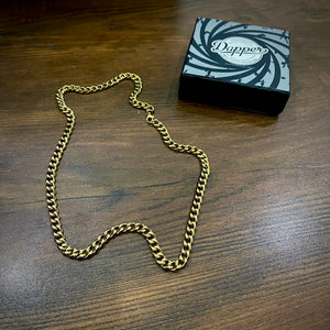 7mm golden cuban curb link neck chain for men online in pakistan