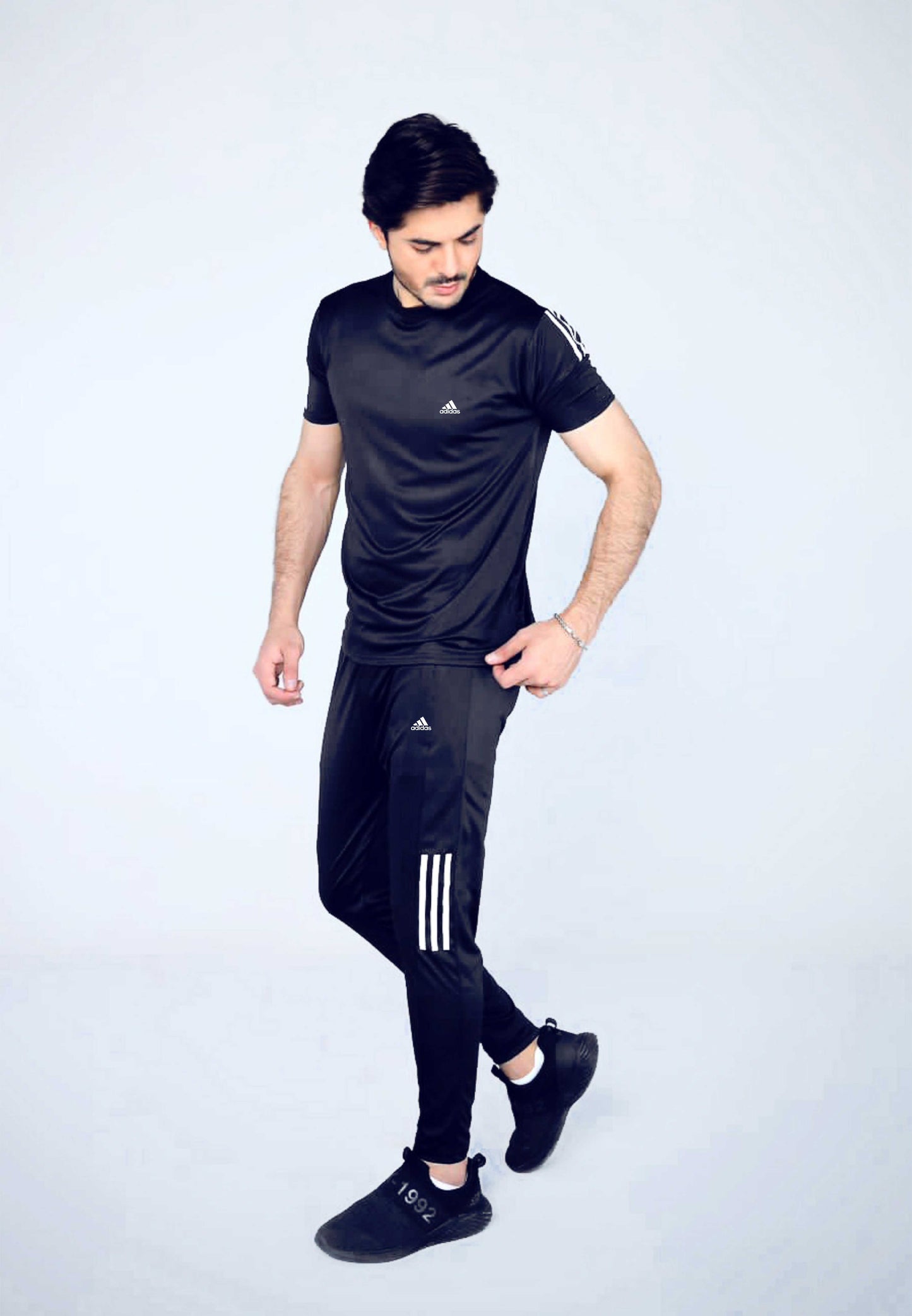 ADS Navy Blue Summer Dri Fit Track Suit For Men