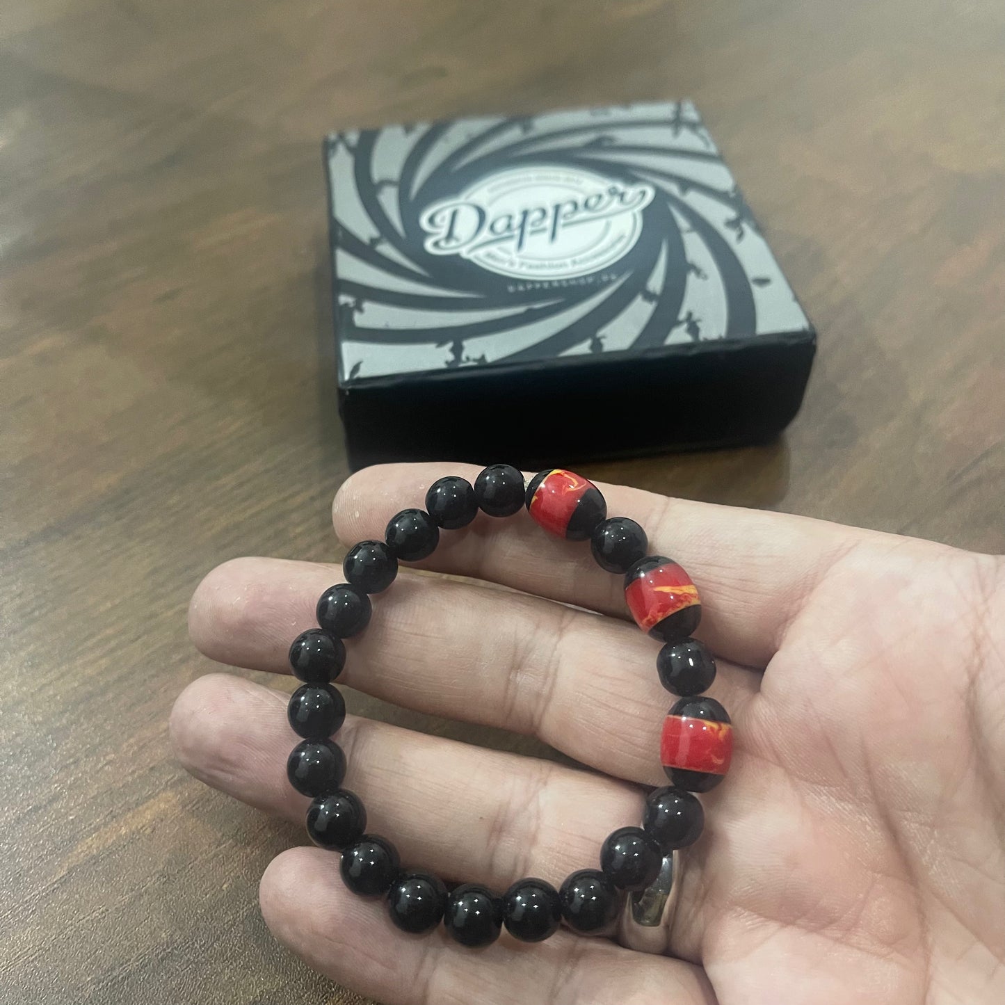 Natural red monk energy stone beads bracelt for men women in pakistan