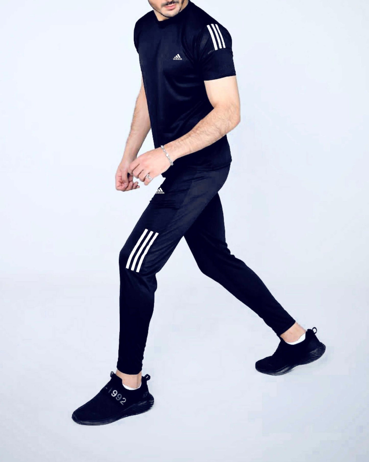 ADS Navy Blue Summer Dri Fit Track Suit For Men