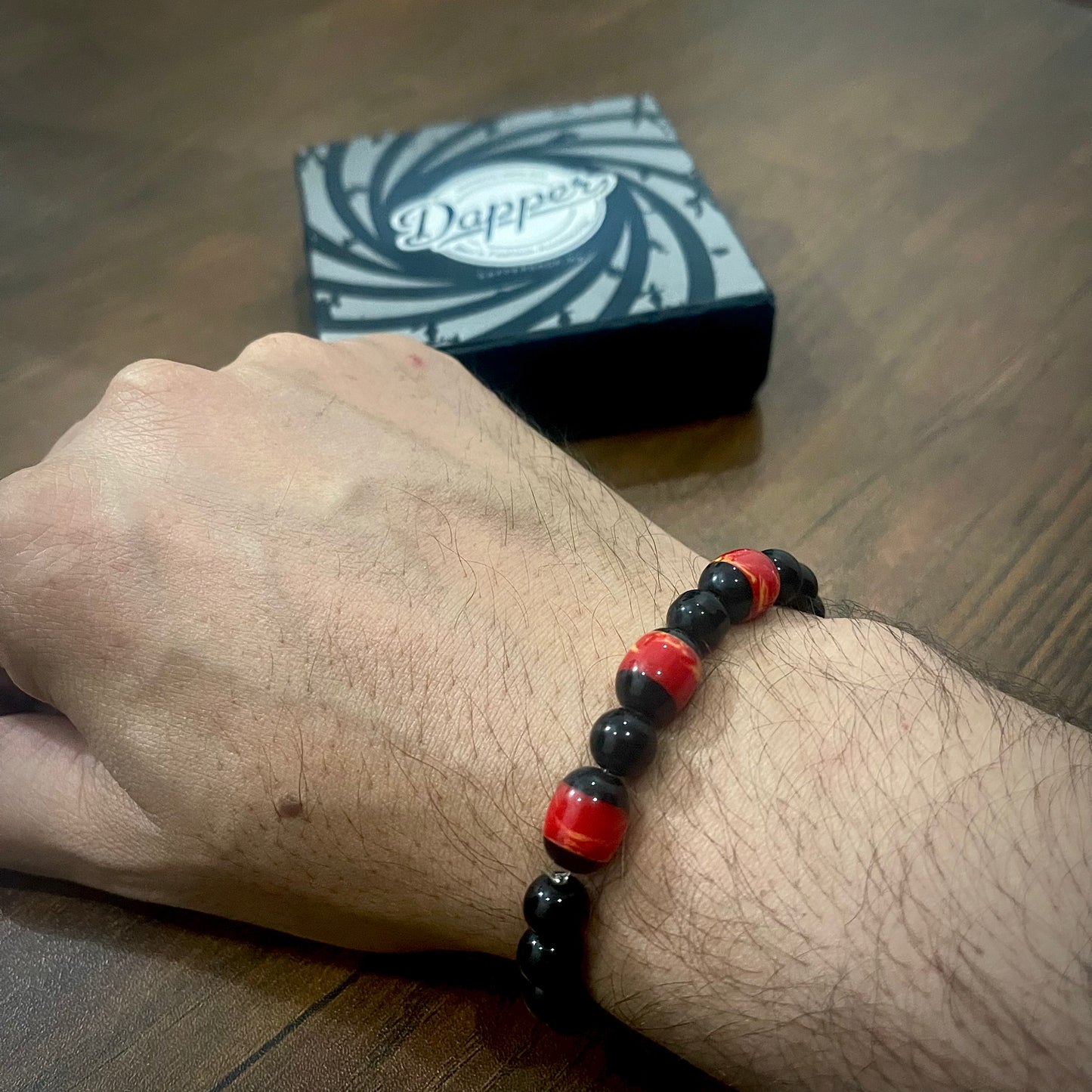 Natural red monk energy stone beads bracelt for men women in pakistan