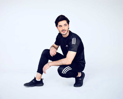 ADS Navy Blue Summer Dri Fit Track Suit For Men