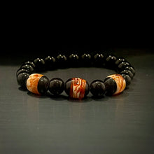 Load image into Gallery viewer, Natural Fire monk energy stone beads bracelt for men women in pakistan
